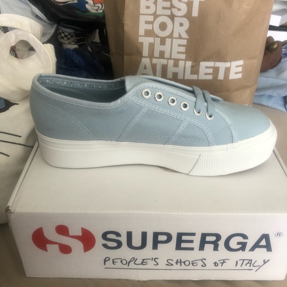 superga platform blue